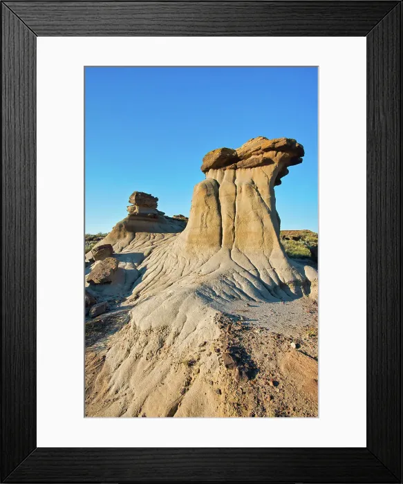 Framed Print : Hoodoos, Badlands, UNESCO World Heritage Site, Dinosaur Provincial Park, Alberta, Canada
