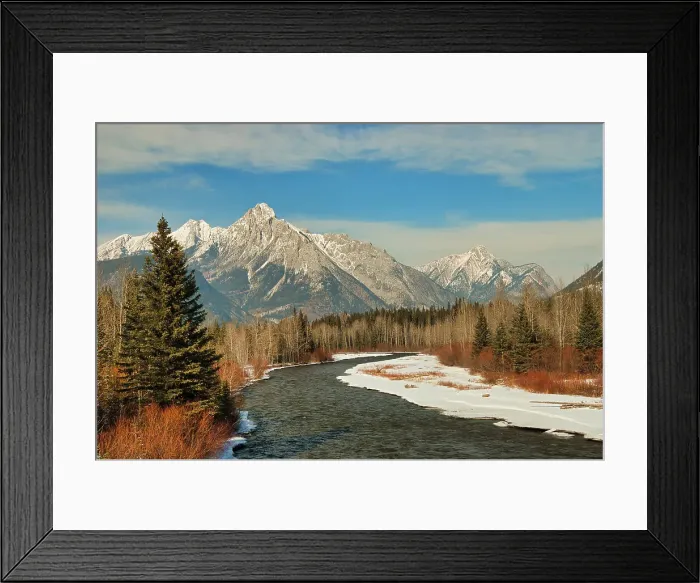 Framed Print : Mt. Lorette and the Kananaskis River, Canadian Rocky Mountains, Kananaskis Country, Alberta, Canada Framed Print : Mt. Lorette and the Kananaskis River, Canadian Rocky Mountains, Kananaskis Country, Alberta, Canada