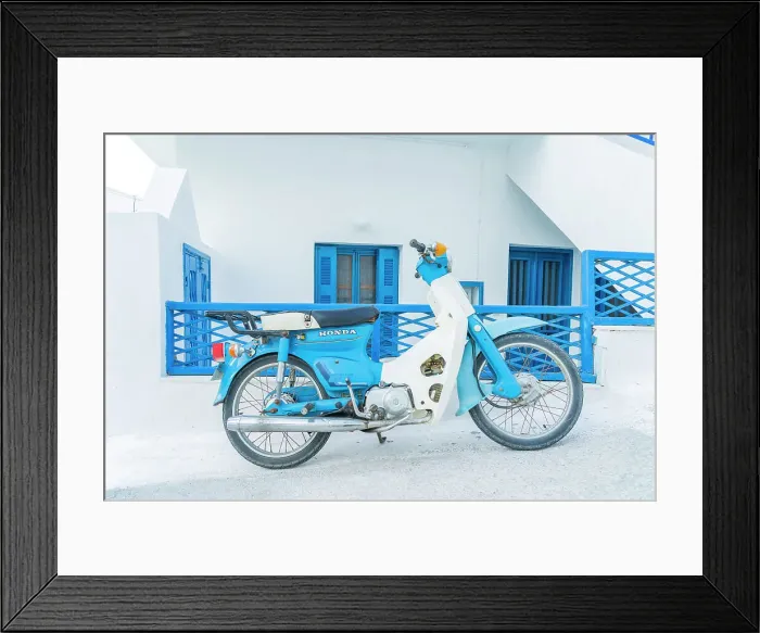 Framed Print : Scooter in Chora, Astypalaia, Dodecanese, Greek Islands, Greece Framed Print : Scooter in Chora, Astypalaia, Dodecanese, Greek Islands, Greece