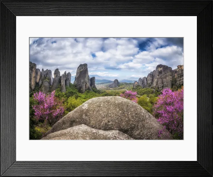 Framed Print : Landscape over Meteora, Greece Framed Print : Landscape over Meteora, Greece