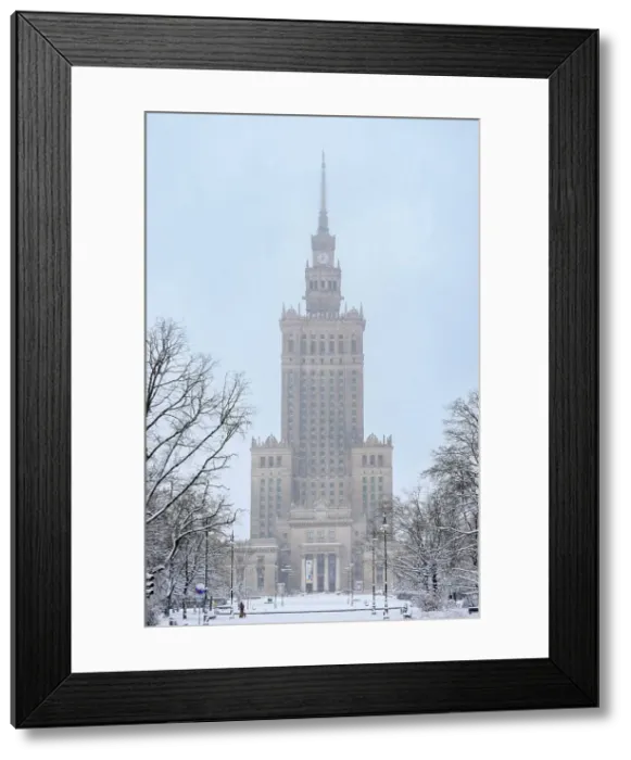 Framed Print : Palace of Culture and Science, winter, Warsaw, Masovian Voivodeship, Poland Framed Print : Palace of Culture and Science, winter, Warsaw, Masovian Voivodeship, Poland