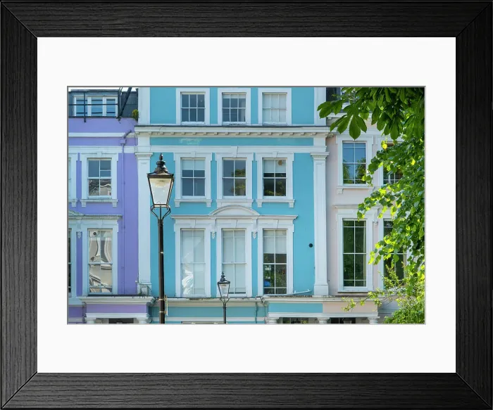 Framed Print : Colourful houses in Primrose Hill, London, England, UK