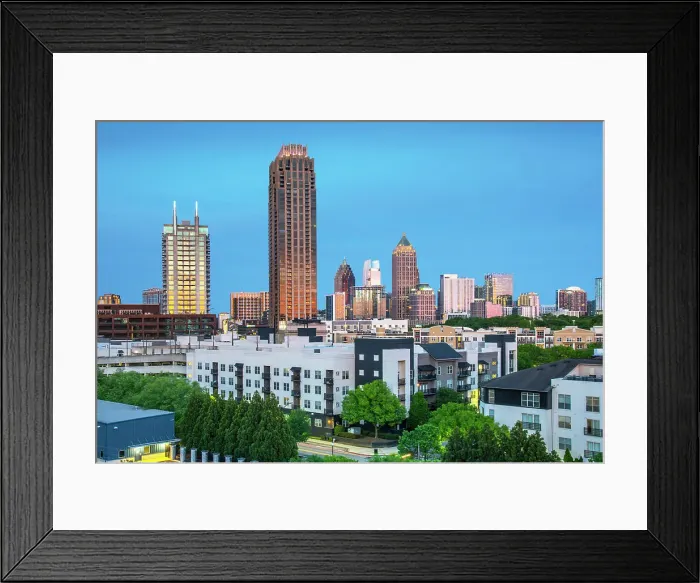 Framed Print : USA, Atlanta, Georgia, Midtown Skyline, Commercial And Residential District, Fulton County, Dusk Framed Print : USA, Atlanta, Georgia, Midtown Skyline, Commercial And Residential District, Fulton County, Dusk