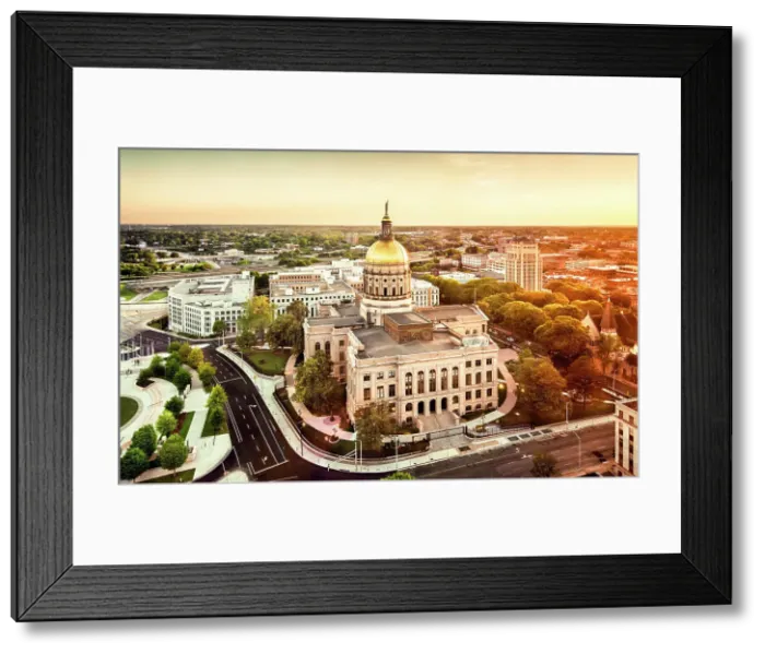 Framed Print : USA, Atlanta, Georgia, State Capitol Building, State Government, Fulton County, Sunset Framed Print : USA, Atlanta, Georgia, State Capitol Building, State Government, Fulton County, Sunset