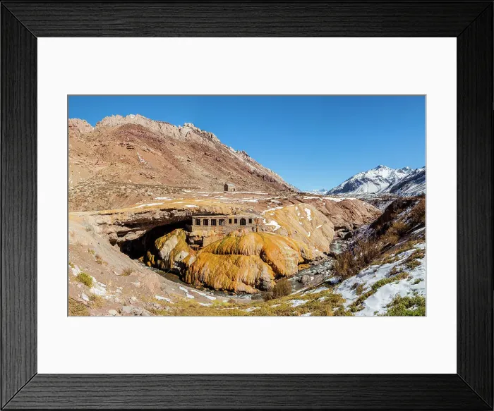 Framed Print : Puente del Inca and abandoned spa hotel, Mendoza, Argentina Framed Print : Puente del Inca and abandoned spa hotel, Mendoza, Argentina