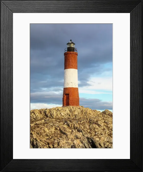 Framed Print : End of the World Lighthouse, Beagle Channel, Ushuaia, Tierra del Fuego, Argentina Framed Print : End of the World Lighthouse, Beagle Channel, Ushuaia, Tierra del Fuego, Argentina