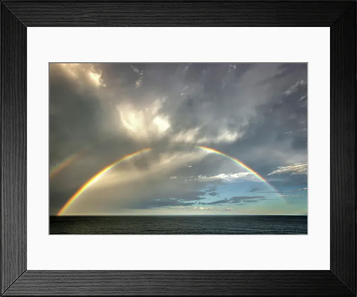 Framed Print : Double rainbow over South Pacific Ocean, Sydney, New South Wales, Australia Framed Print : Double rainbow over South Pacific Ocean, Sydney, New South Wales, Australia