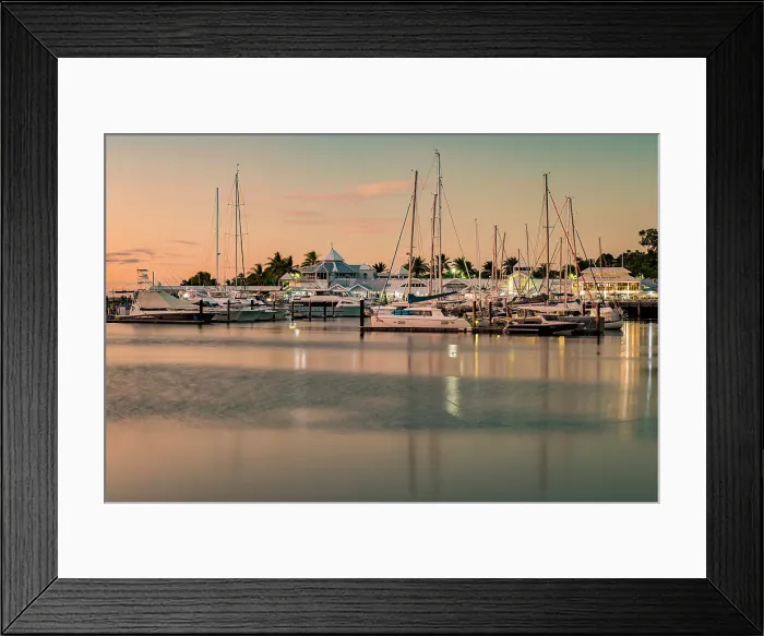 Framed Print : Marina at sunset, Port Douglas, Queensland, Australia