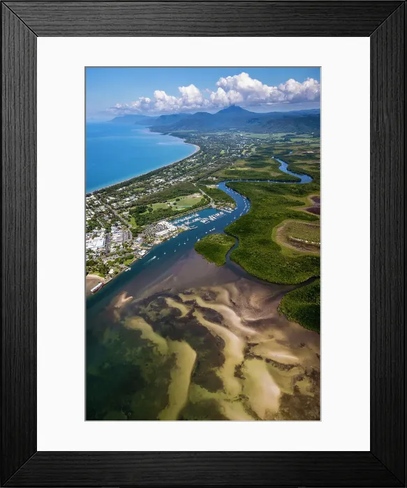 Framed Print : Aerial of Port Douglas, Queensland, Australia Framed Print : Aerial of Port Douglas, Queensland, Australia