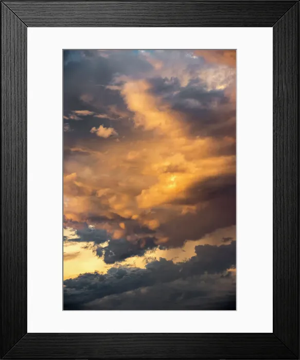 Framed Print : Clouds at sunset over South Pacific Ocean, Sydney, New South Wales, Australia