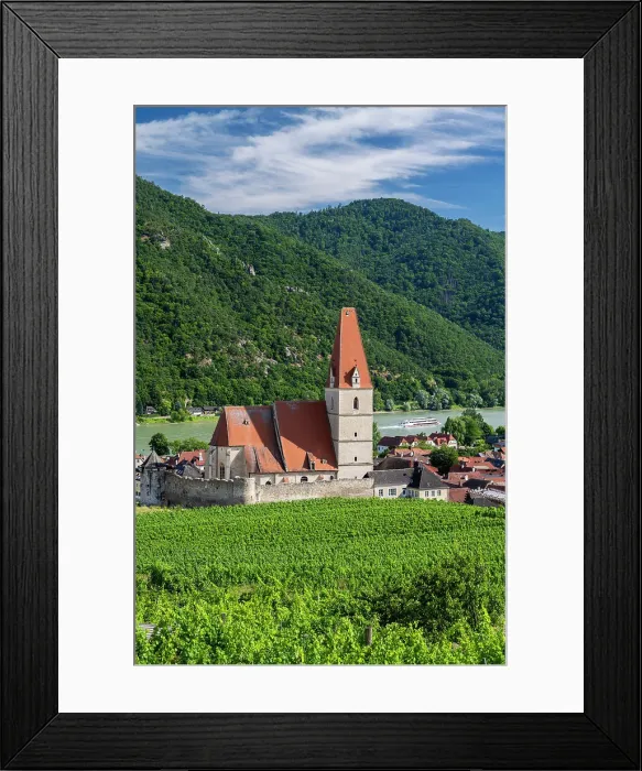 Framed Print : Weissenkirchen in der Wachau, Lower Austria, Austria Framed Print : Weissenkirchen in der Wachau, Lower Austria, Austria