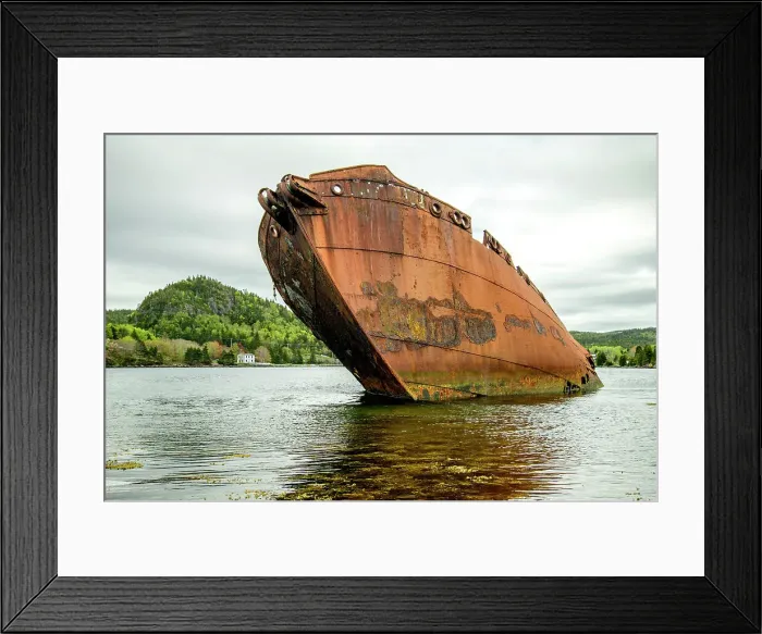 Framed Print : Canada, Maritimes, Newfoundland, Conception Bay, Shipwreck