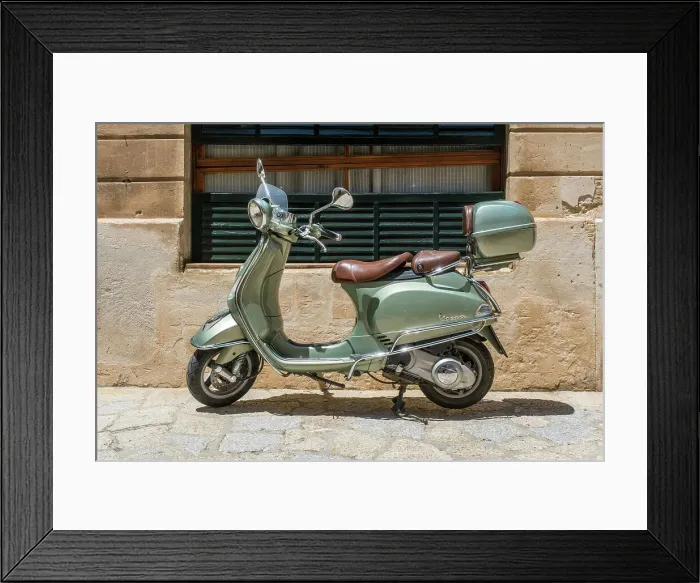 Framed Print : Vespa, Pollenca, Serra de Tramuntana, Mallorca, Balearic Islands, Spain Framed Print : Vespa, Pollenca, Serra de Tramuntana, Mallorca, Balearic Islands, Spain