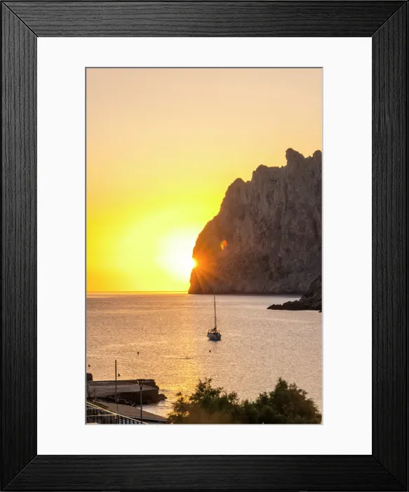 Framed Print : Sunrise at Sant Vicenc, Serra de Tramuntana, Mallorca, Balearic Islands, Spain