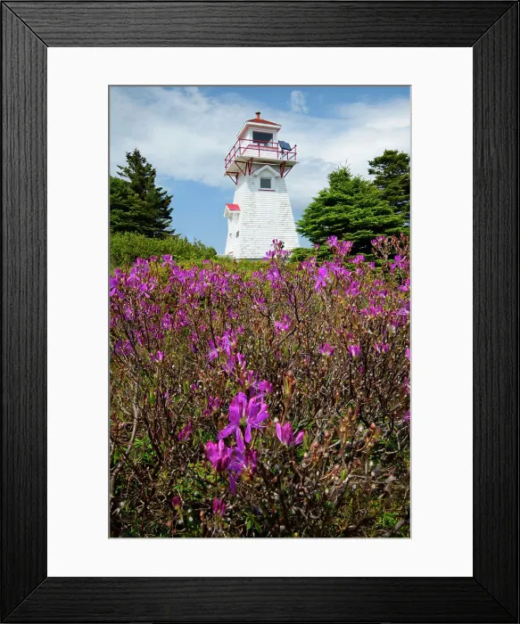 Framed Print : Canada, Maritimes, Newfoundland, Gulf of St. Lawrence, Bonne Bay, Woody Point Lighthouse