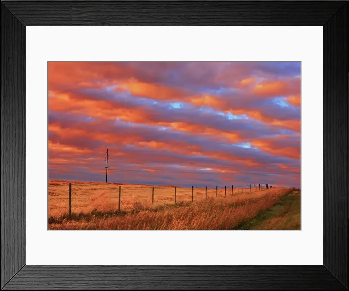 Framed Print : Rural landscape at sunset Grande Prairie, Alberta, Canada Framed Print : Rural landscape at sunset Grande Prairie, Alberta, Canada