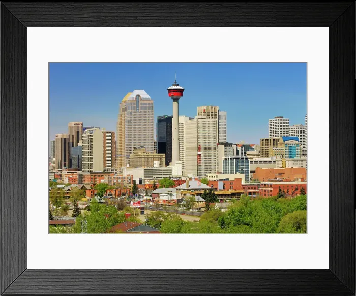 Framed Print : Calgary Tower and city skyline Calgary, Alberta, Canada
