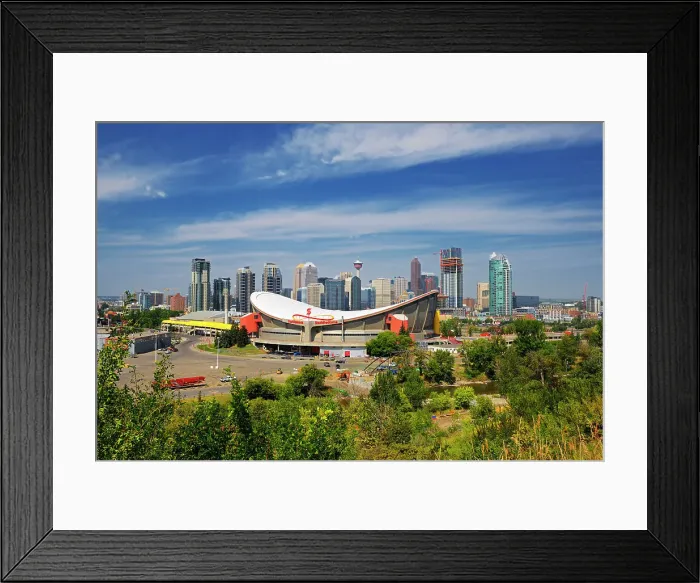 Framed Print : Calgary skyline showing Saddledome Calgary, Alberta, Canada Framed Print : Calgary skyline showing Saddledome Calgary, Alberta, Canada
