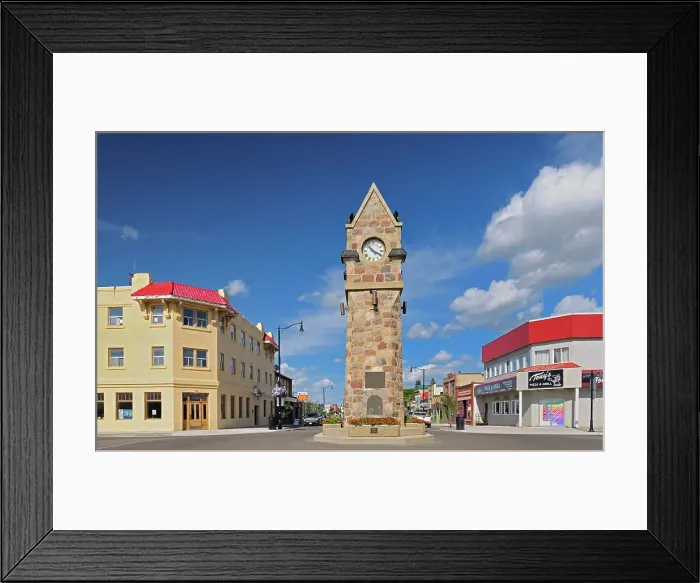 Framed Print : Memorial Clock Tower Wainright, Alberta, Canada Framed Print : Memorial Clock Tower Wainright, Alberta, Canada