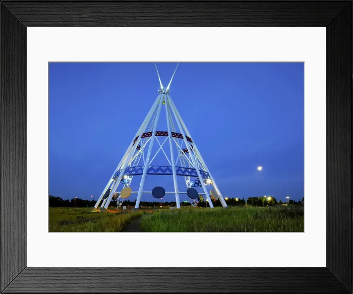 Framed Print : Saamis Tepee at dusk Medicine Hat, Alberta, Canada Framed Print : Saamis Tepee at dusk Medicine Hat, Alberta, Canada