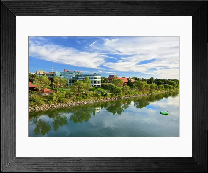 Framed Print : Reflection od Medicine Hat skyline along the South Saskatchewan River Medicine Hat, Alberta, Canada Framed Print : Reflection od Medicine Hat skyline along the South Saskatchewan River Medicine Hat, Alberta, Canada