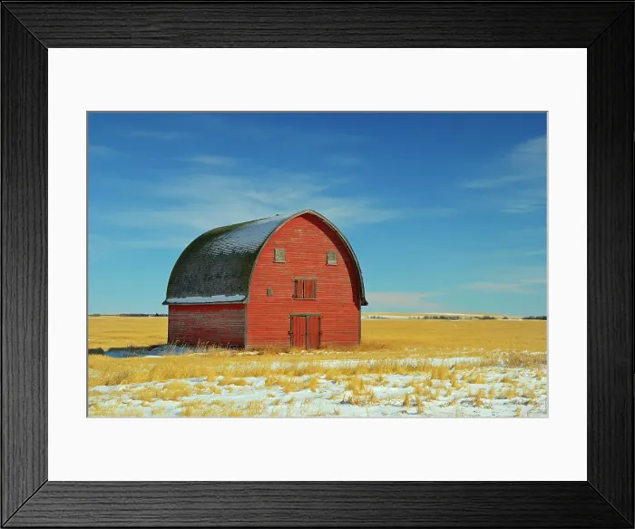 Framed Print : Red barn in winter Vulcan, Alberta, Canada Framed Print : Red barn in winter Vulcan, Alberta, Canada
