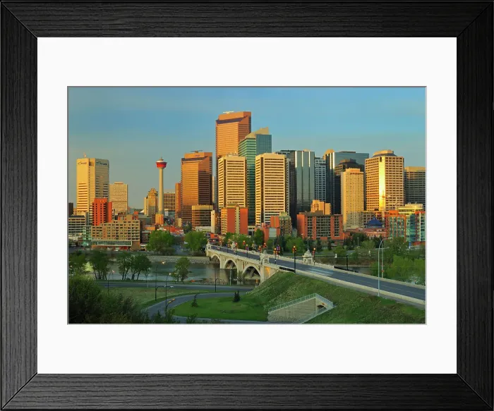 Framed Print : Calgary skyline and the Calgary Tower. Calgary, Alberta, Canada Framed Print : Calgary skyline and the Calgary Tower. Calgary, Alberta, Canada