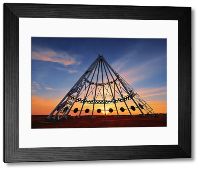 Framed Print : Saamis Tepee at sunset. It is a is a tribute to Canada's native heritage and was originally constructed for the Calgary 1988 Winter Olympics. Medicine Hat, Alberta, Canada Framed Print : Saamis Tepee at sunset. It is a is a tribute to Canada's native heritage and was originally constructed for the Calgary 1988 Winter Olympics. Medicine Hat, Alberta, Canada