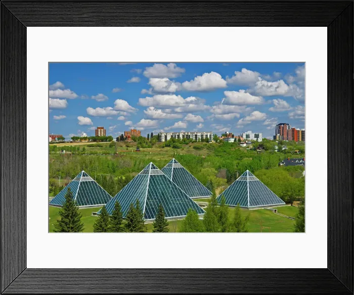 Framed Print : Edmonton skyline with Muttart Conservatory in foreground Edmonton, Alberta, Canada Framed Print : Edmonton skyline with Muttart Conservatory in foreground Edmonton, Alberta, Canada