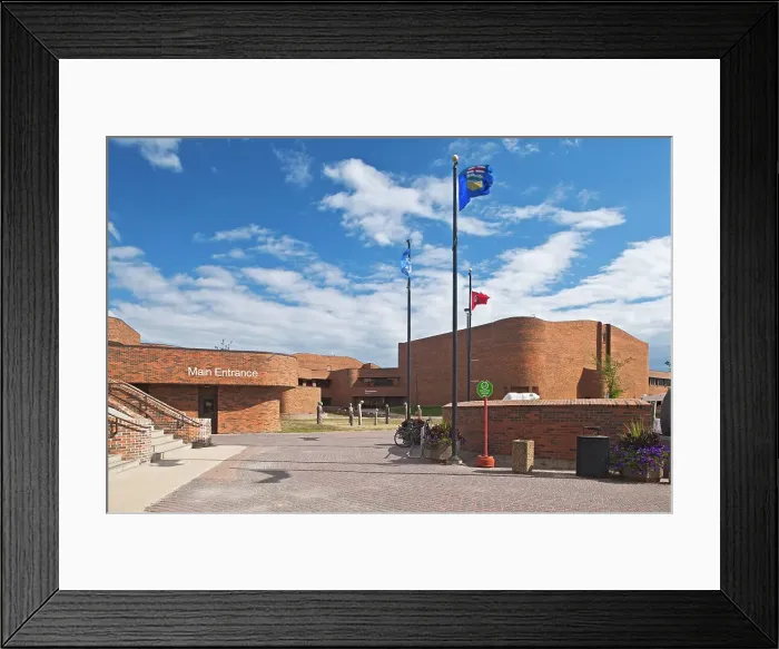 Framed Print : Grande Prairie Regional College. Architect: Douglas Cardinal, Alberta, Canada Framed Print : Grande Prairie Regional College. Architect: Douglas Cardinal, Alberta, Canada