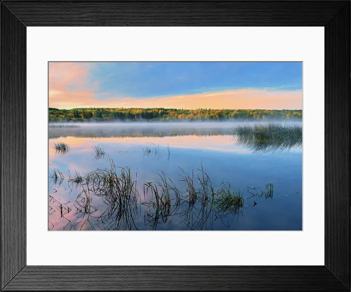 Framed Print : Dawn on Lawrence Lake, Alberta, Canada Framed Print : Dawn on Lawrence Lake, Alberta, Canada