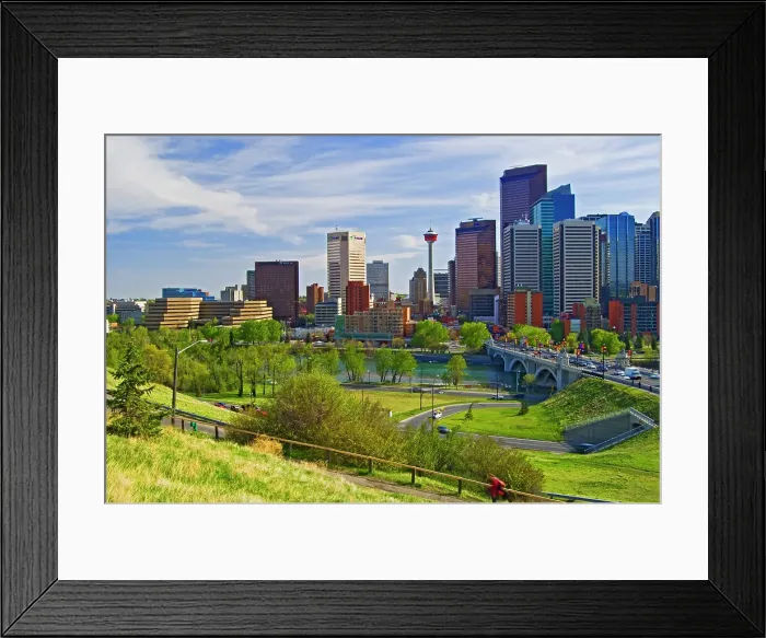 Framed Print : Calgary skyline and the Calgary Tower, Alberta, Canada Framed Print : Calgary skyline and the Calgary Tower, Alberta, Canada
