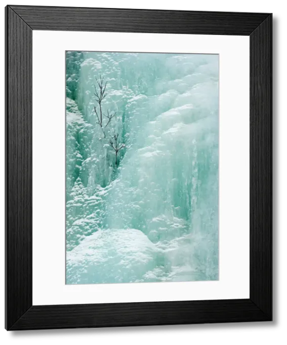 Framed Print : Frozen waterfall. Mt. Robson Provincial Park Mount Robson Provincial Park, British Columbia, Canada