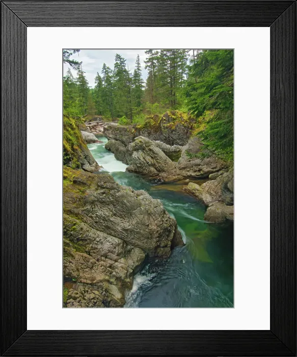 Framed Print : Little Qualicum River runs down Little Qualicum Falls. Little Qualicum Falls Provincial Park, British Columbia, Canada Framed Print : Little Qualicum River runs down Little Qualicum Falls. Little Qualicum Falls Provincial Park, British Columbia, Canada