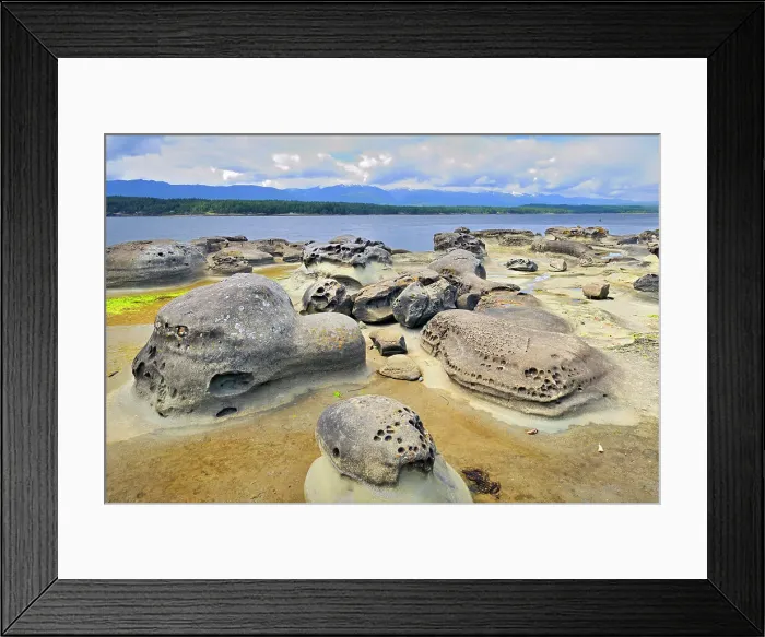 Framed Print : Rocky shoreline Hornby Island in the Gulf Islands, British Columbia, Canada Framed Print : Rocky shoreline Hornby Island in the Gulf Islands, British Columbia, Canada