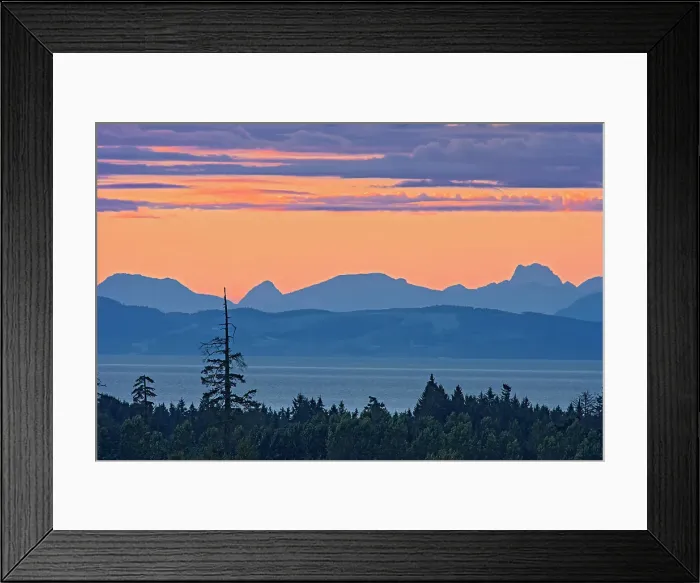 Framed Print : Looking at the Strait of Georgia to the Sunshine Coast, Near Parksville on Vancouver Island, British Columbia, Canada Framed Print : Looking at the Strait of Georgia to the Sunshine Coast, Near Parksville on Vancouver Island, British Columbia, Canada