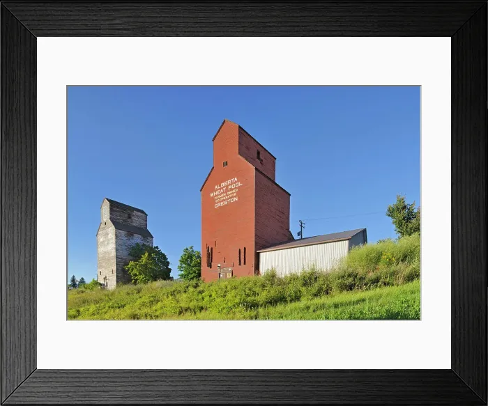Framed Print : Grain elevators, Creston, British Columbia, Canada Framed Print : Grain elevators, Creston, British Columbia, Canada