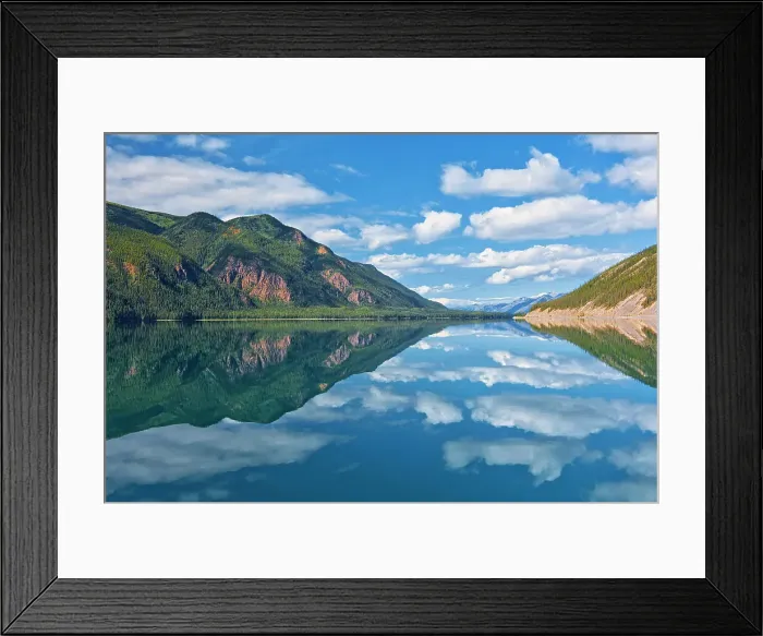 Framed Print : Coulds refflected in Muncho Lake. Northern Rocky Mountains Muncho Lake Provincial Park, British Columbia, Canada Framed Print : Coulds refflected in Muncho Lake. Northern Rocky Mountains Muncho Lake Provincial Park, British Columbia, Canada