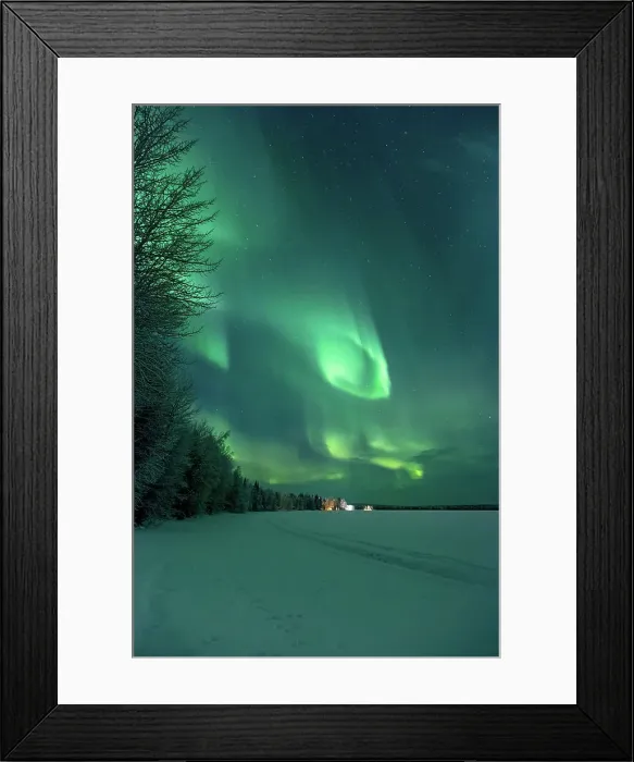 Framed Print : Finland, Lapland, Aurora Borealis (Northern Lights) Framed Print : Finland, Lapland, Aurora Borealis (Northern Lights)