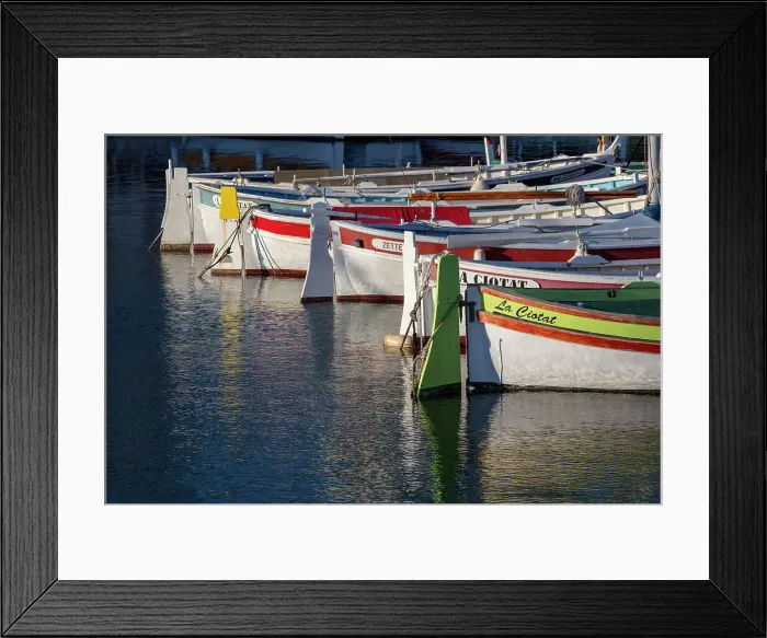 Framed Print : Traditional fishing boats in La Ciotat port, Bouches-du-Rhone, Provence-Alpes-Cote d'Azur, France