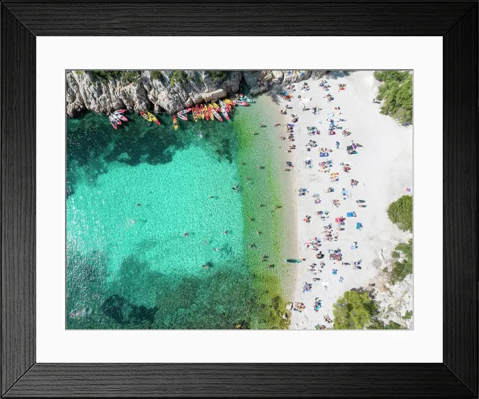 Framed Print : Calanque d'en Vau aerial view, Bouches-du-Rhone, Provence-Alpes-Cote d'Azur, France