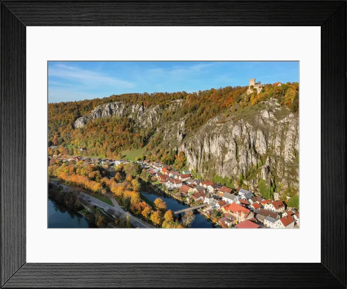 Framed Print : Randeck castle over Essing, Altmuhltal Nature Park, Lower Bavaria, Germany
