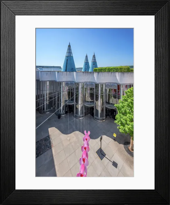 Framed Print : Museumsmeile, Bundeskunsthalle, museum of technology and art, rooftop towers, Bonn, North Rhine-Westphalia, Germany
