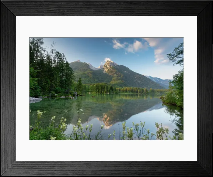 Framed Print : Schartenwandkopf reflecting in Hintersee, Ramsau, Bavaria, Germany, Europe Framed Print : Schartenwandkopf reflecting in Hintersee, Ramsau, Bavaria, Germany, Europe