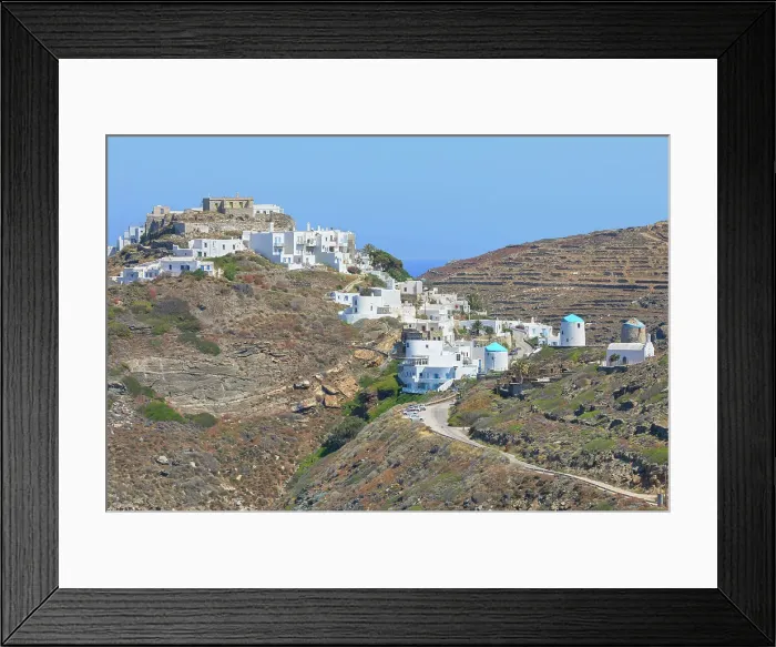 Framed Print : View of the hilltop village of Kastro, Kastro, Sifnos Island, Cyclades Islands, Greece Framed Print : View of the hilltop village of Kastro, Kastro, Sifnos Island, Cyclades Islands, Greece