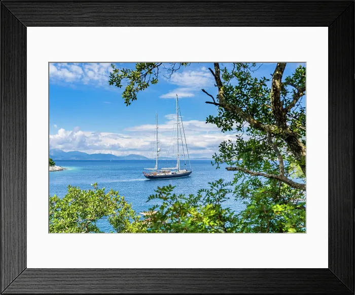 Framed Print : Foki Beach, Fiscardo, Kefalonia, Ionian Islands, Greek Islands, Greece Framed Print : Foki Beach, Fiscardo, Kefalonia, Ionian Islands, Greek Islands, Greece
