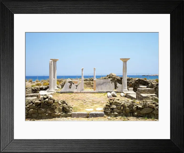 Framed Print : Greece, Dodecanese, Karpathos, port city of Pigadia, ruins of the basilica of Agia Fotini Framed Print : Greece, Dodecanese, Karpathos, port city of Pigadia, ruins of the basilica of Agia Fotini