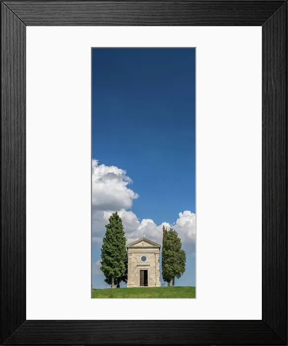 Framed Print : Italy, Tuscany. The tiny chapel of the Madonna di Vitaleta near to San Quirico d'Orcia Framed Print : Italy, Tuscany. The tiny chapel of the Madonna di Vitaleta near to San Quirico d'Orcia