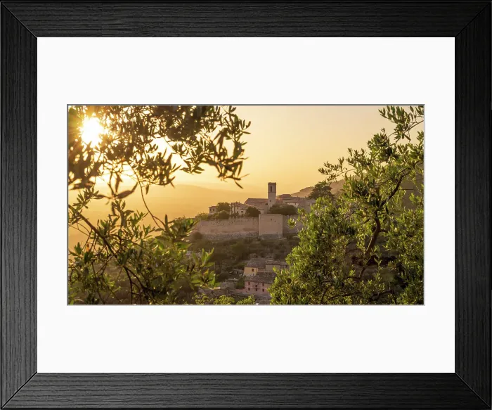 Framed Print : Italy, Umbria. The little village of Campello Alto near Trevi Framed Print : Italy, Umbria. The little village of Campello Alto near Trevi