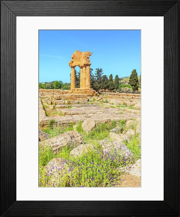 Framed Print : Temple of Castor and Pollux, Valley of Temples, Agrigento, Sicily, Italy Framed Print : Temple of Castor and Pollux, Valley of Temples, Agrigento, Sicily, Italy